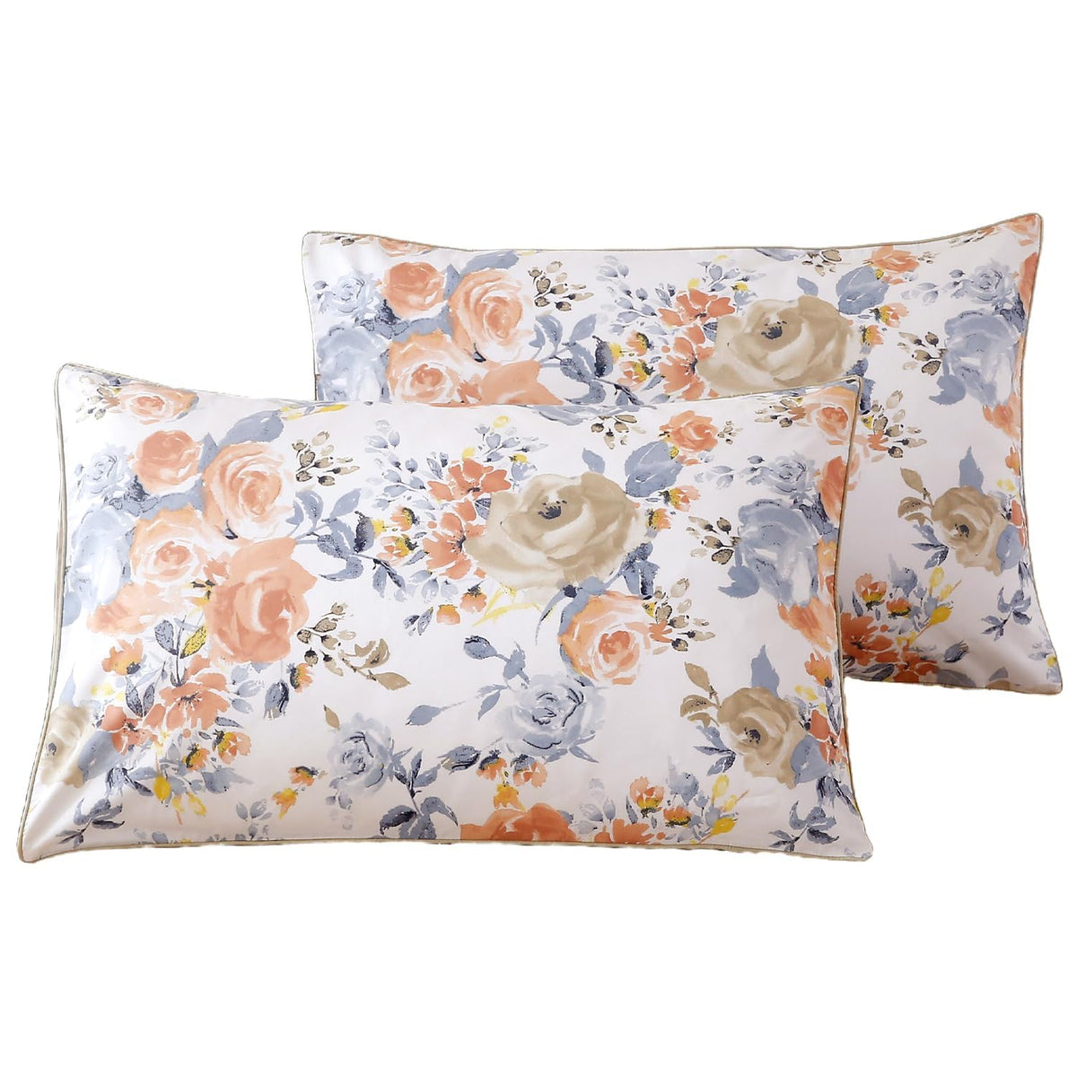 WINLIFE Standard Pillowcases Set of 2 100% Egyptian Cotton, Bright White