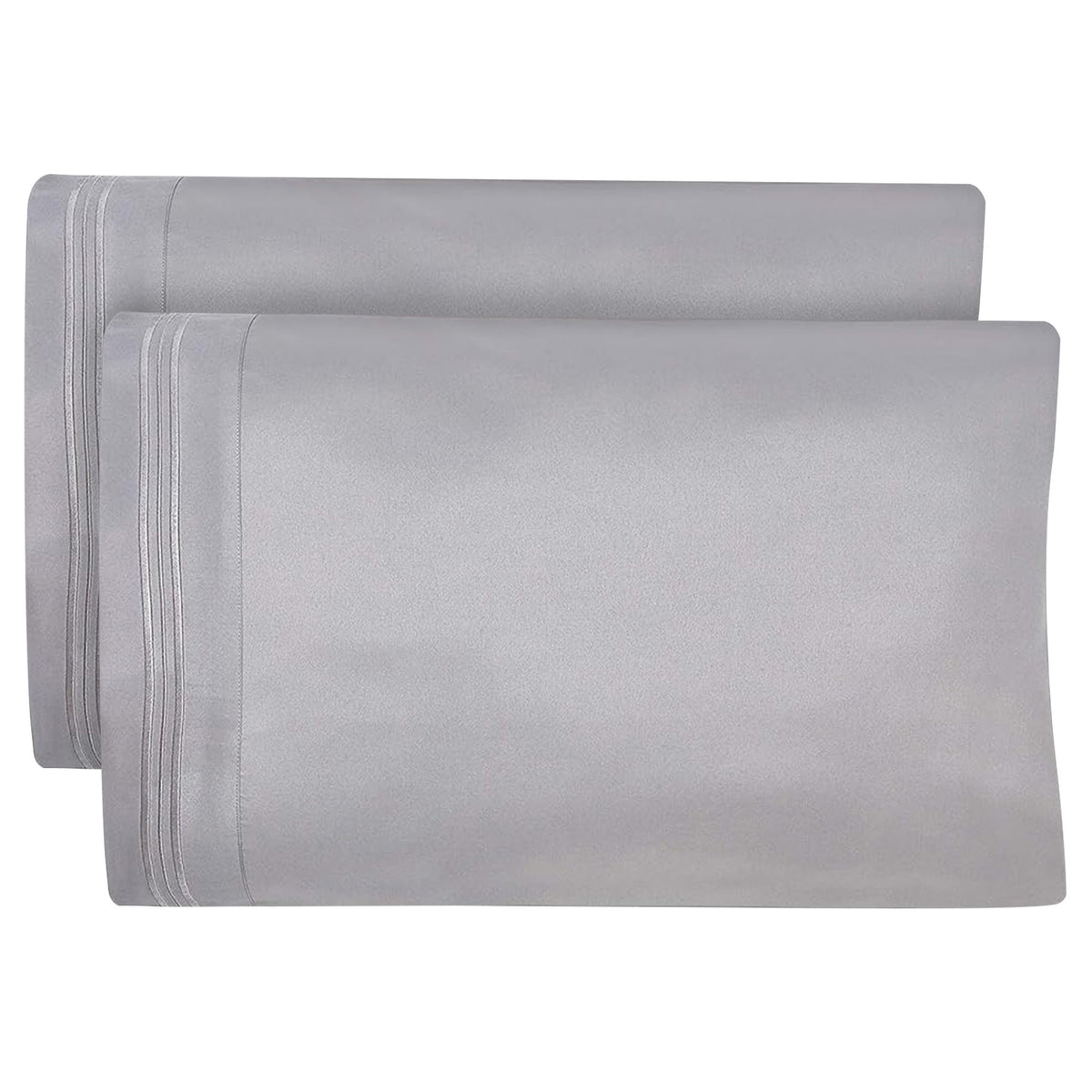 Dreamcare King Pillow Cases Set of 2 - Double Brushed 1500 Luxury Series Microfiber - Envelope Closure, Wrinkle- Free, Cooling Pillow Cases - King Size Pillow Cases Set of 2 (20 x 40, Gray)