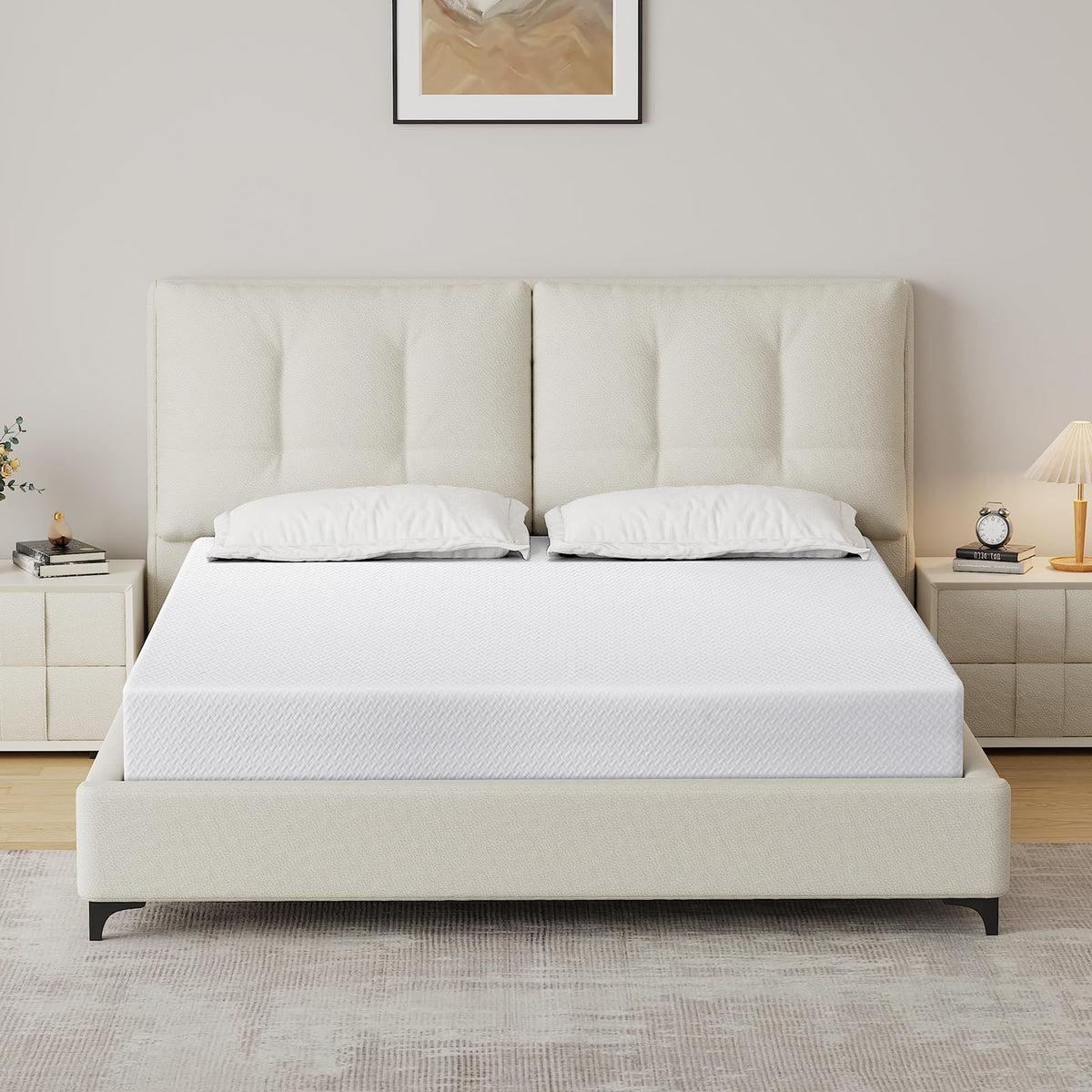Extra Firm Mattress Full Size 8 Inch, Premier High Density Foam Mattresses in Box, Supportive Bed-Mattress for Back Pain, Pressure Relief, Removable Fiberglass Free Cover, CertiPUR-US, 75'' x 54''