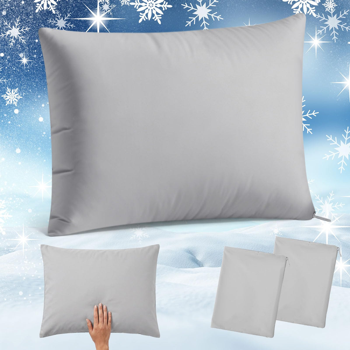 Hahafelt 2 Pack 7"x11" Cooling Small Pillowcase (Only Pillow Case)