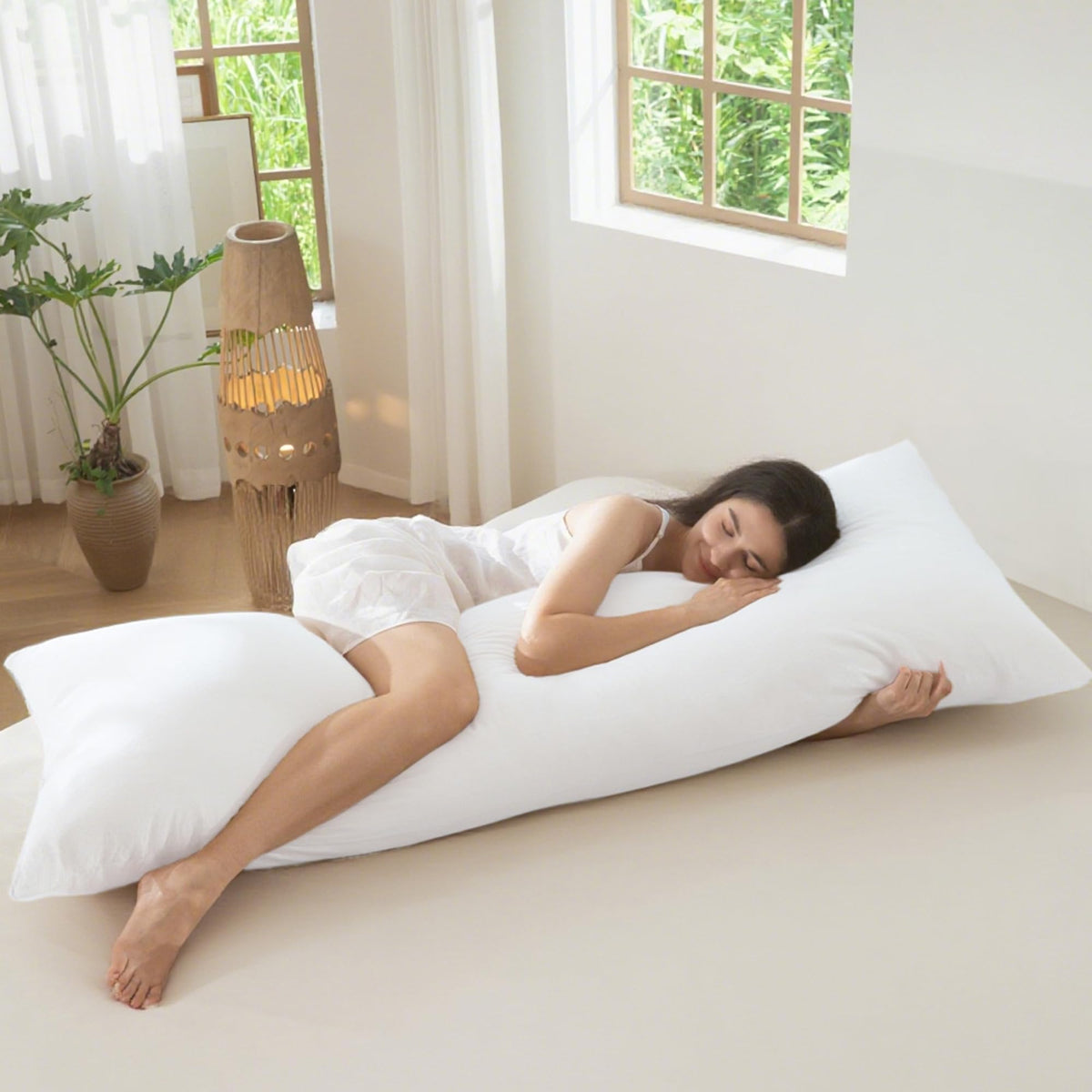 MOOMEE Pillowcase Set of 2 100% Washed Cotton Linen-Like King