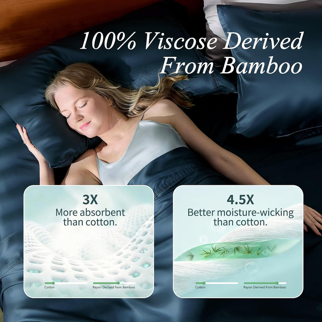 King Pillow Cases, Bamboo Viscose, Cooling Pillowcases