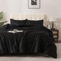 Caressma Yellow Full Comforter Set with Polka Dots 3 Pieces Bedding Set