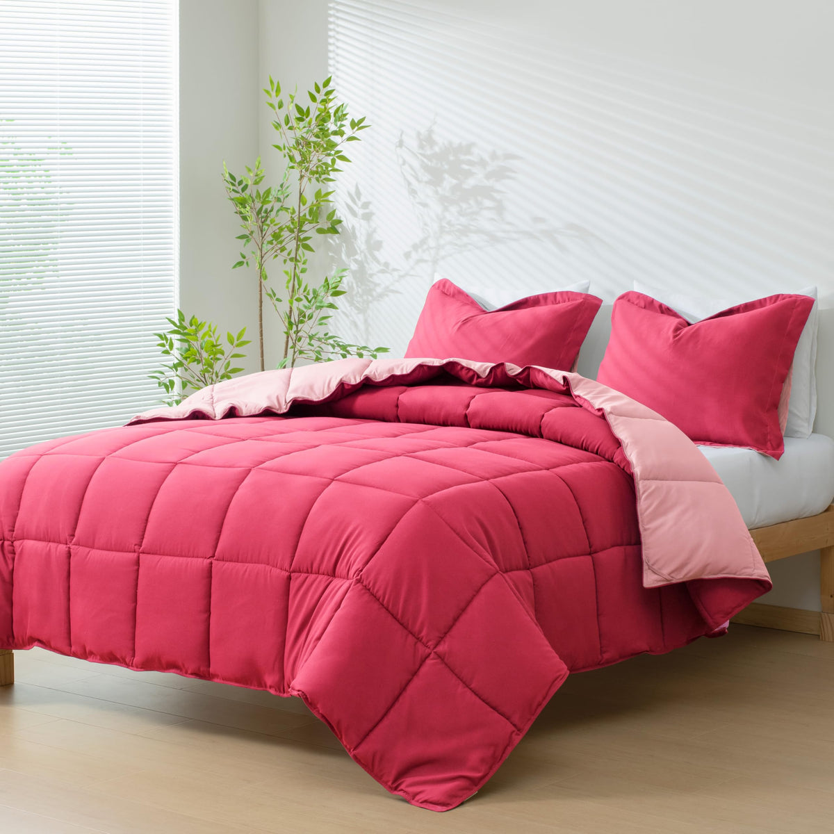 HIG 3pc Green Queen Size Bedding Comforter Set Duvet Insert Blanket