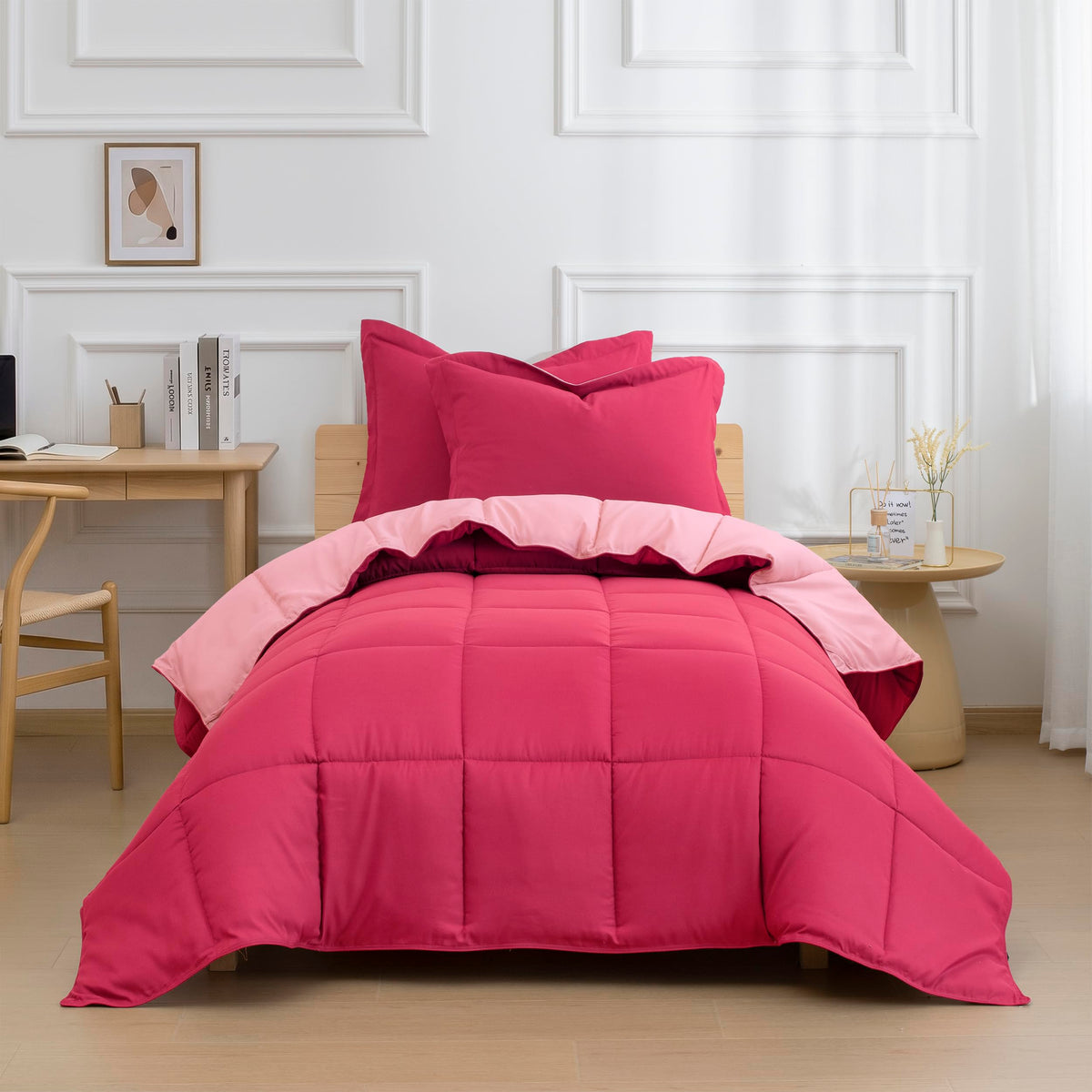 HIG 3pc Green Queen Size Bedding Comforter Set Duvet Insert Blanket
