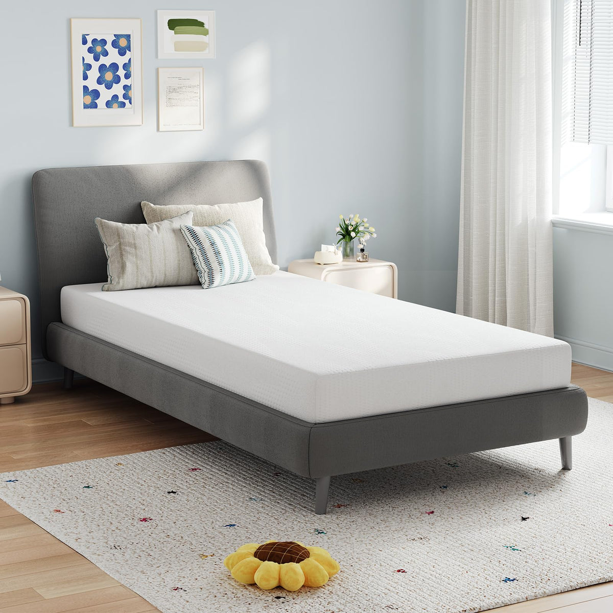 Avenco SleepSphere 10 Inch Queen Mattress, Queen Size Mattresses with Smart Coil Spring Technology for Pressure Relief, Breathable Cover Motion Isolation CertiPUR-US Certified Bed Mattress in a Box