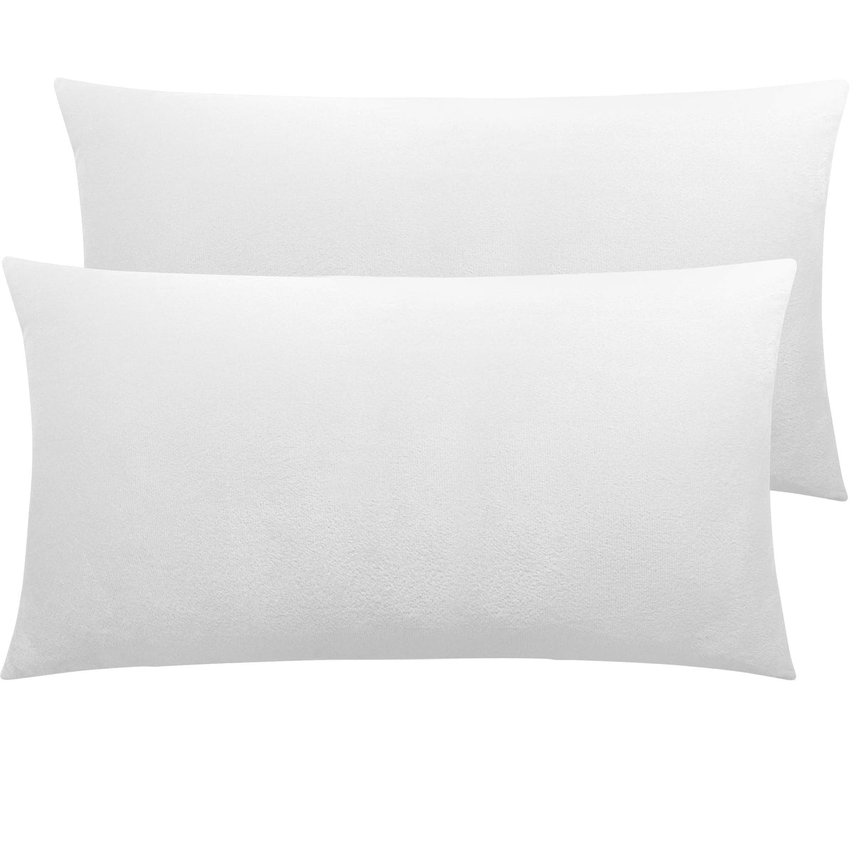 NTBAY King Velvet Pillowcases, Set of 2, Zipper, Camel