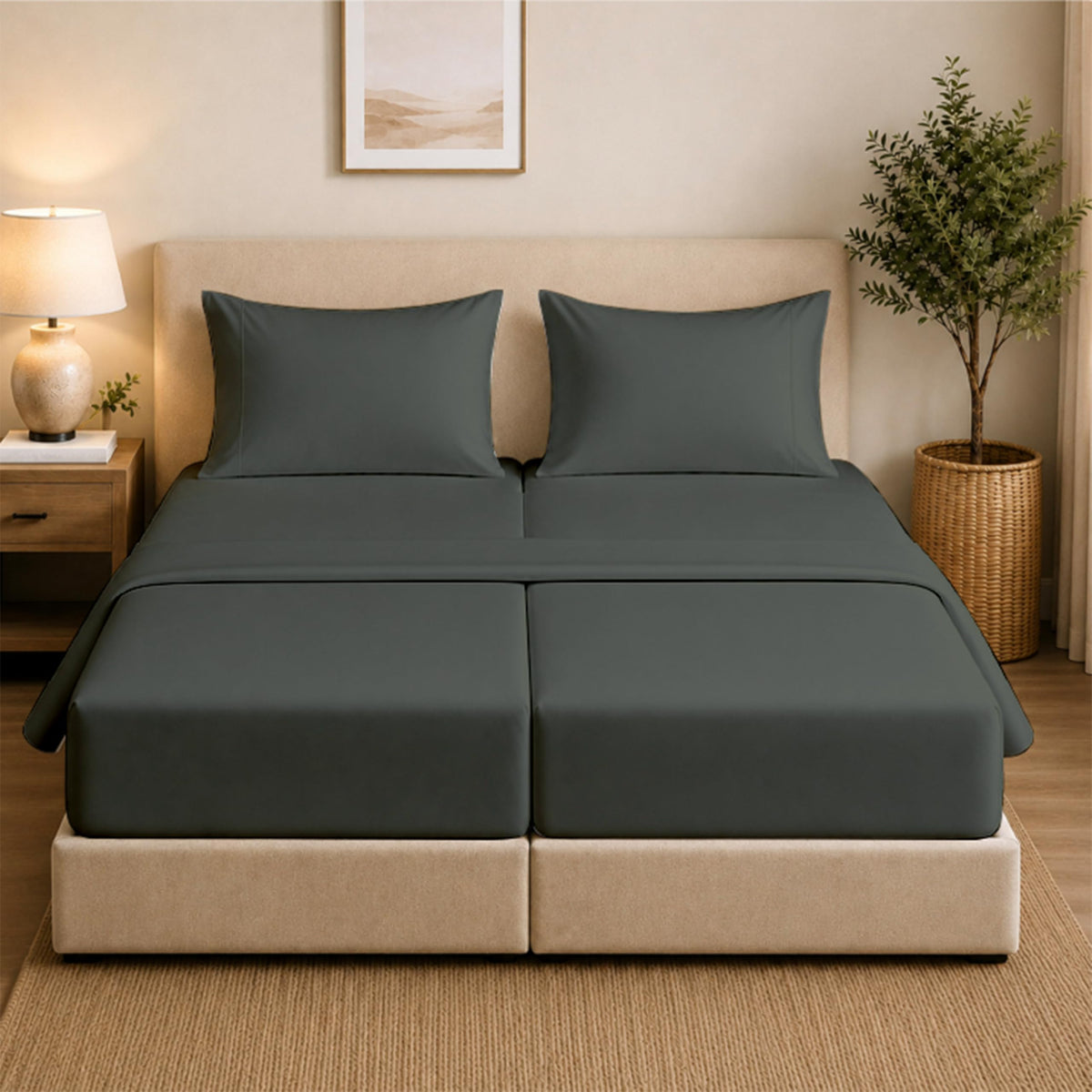 Queen Pillow Cases Set of 2, 400 Thread Count, White