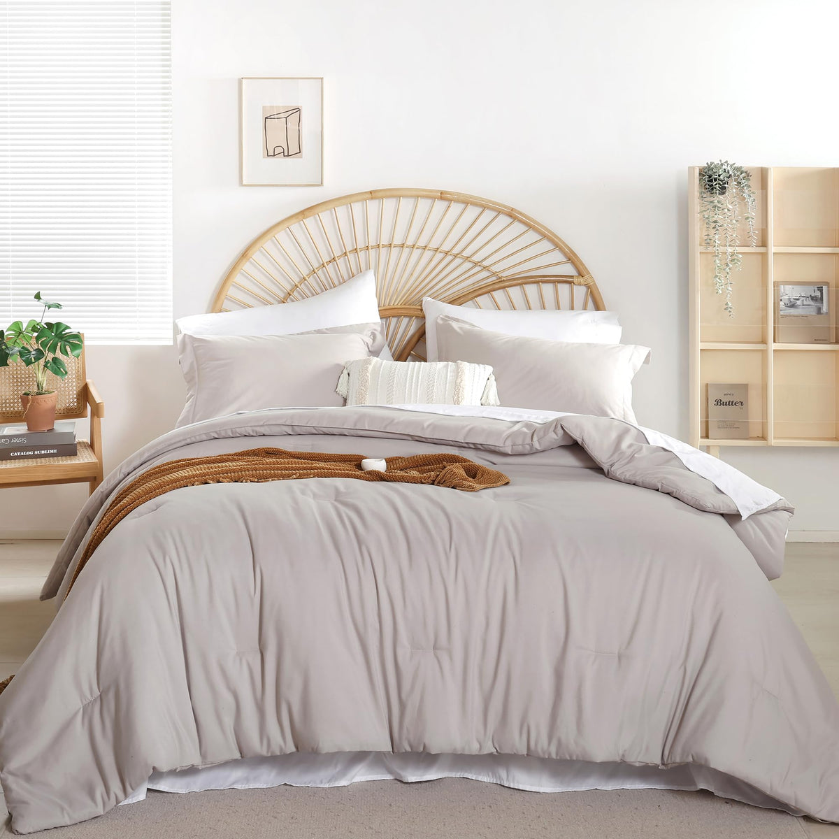 weigelia Pink Full Comforter Set with Sheets - 7 Pieces Bed in a Bag Full