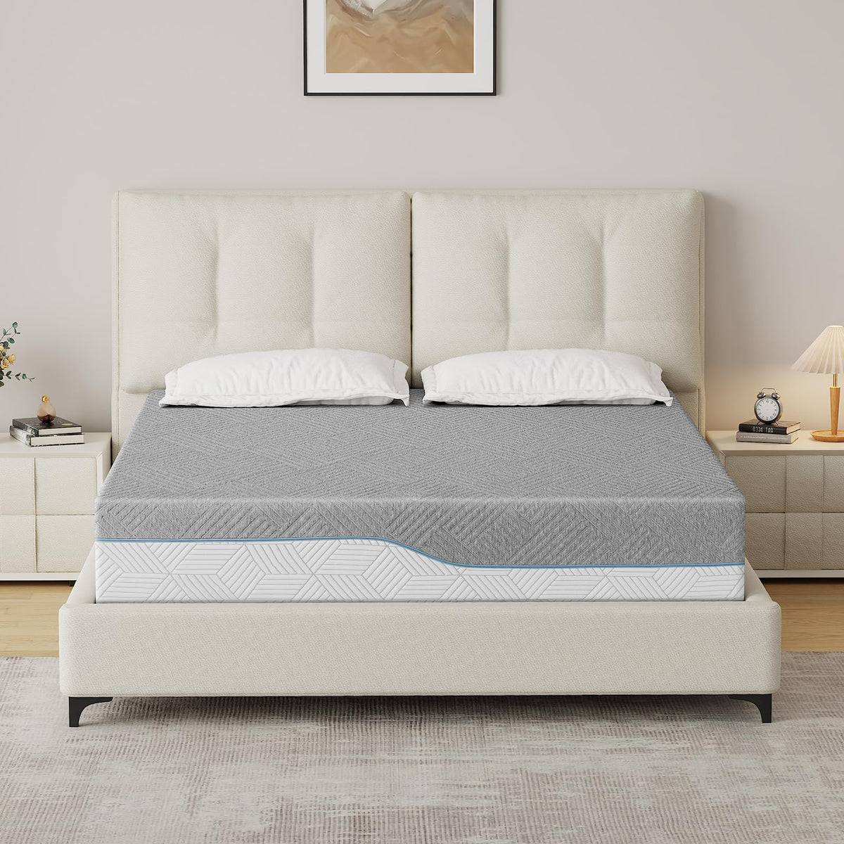 Extra Firm Mattress Full Size 8 Inch, Premier High Density Foam Mattresses in Box, Supportive Bed-Mattress for Back Pain, Pressure Relief, Removable Fiberglass Free Cover, CertiPUR-US, 75'' x 54''