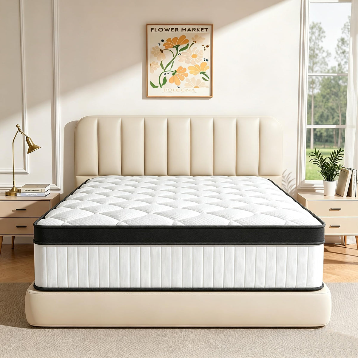 King Size Mattress,12 Inch King Mattress in a Box for Back Pain Relief, Upgrade Memory Foam and Pocket Coils Spring, Medium Firm, Excellent Motion Isolation, Edge Support, 80x76x12