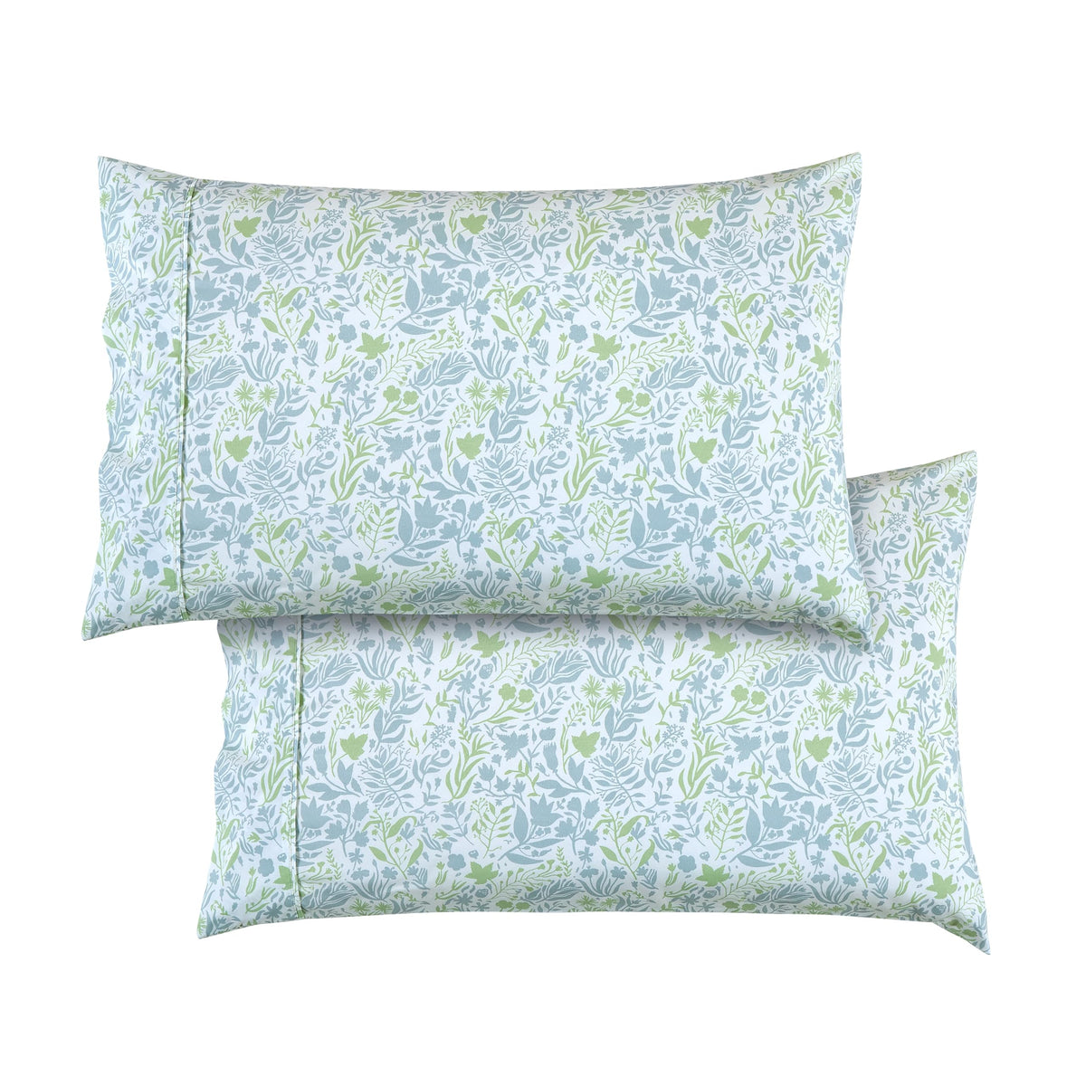 Elegant Comfort Ultra Soft Set of 2 Floral Print Pillowcases - 1500 Premium Hotel Quality Microfiber, Soft and Smooth Envelope Closure 2-Piece Pillow Covers - Standard/Queen, Paisley Gray