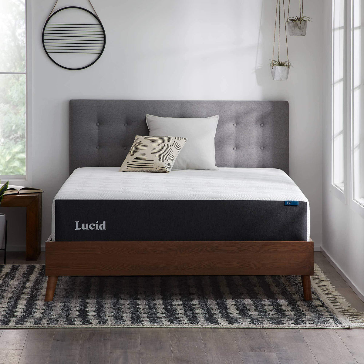 Lucid® 5" Firm Gel Memory Foam Mattress – Bamboo Charcoal & Cooling Gel – Fiberglass Free – Bed in a Box – CertiPUR-US® Certified – Full Size