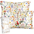Miss Adola 2pcs Silk Pillowcase with Hidden Zipper, BLK Grow Flower