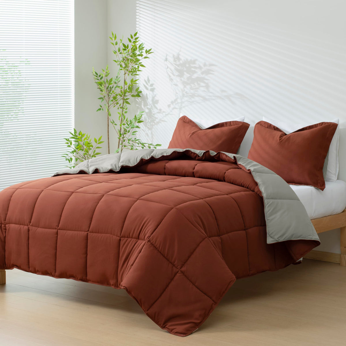 HIG 3pc Green Queen Size Bedding Comforter Set Duvet Insert Blanket