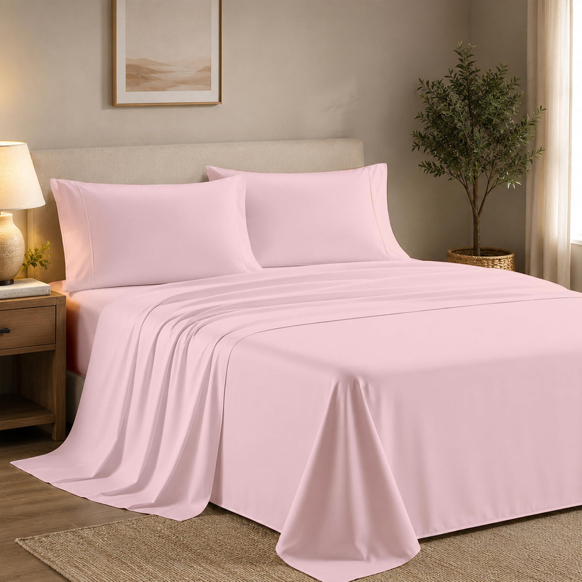 Queen Pillow Cases Set of 2, 400 Thread Count, White