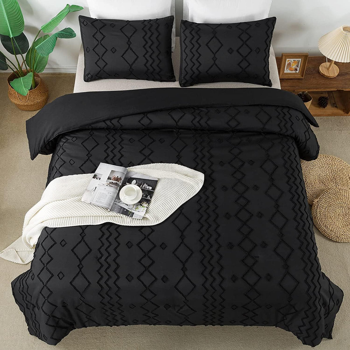 Andency King Size Comforter Set Khaki, 3 Pieces Bedding