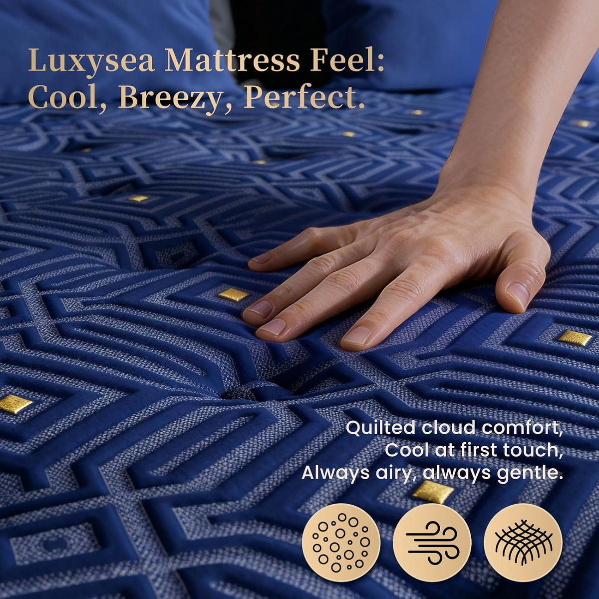 King Size Mattress, 12 Inch Gel Memory Foam Hybrid Mattress in a Box, Medium Firm, Fiberglass Free, Pocket Springs, Motion Isolation with Pressure Relief, CertiPUR-US Certified,365 Night Trial