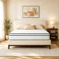 12 Inch Queen Size Mattress, Hybrid Mattress in a Box, Memory Foam Mattress&Pocket Springs, Medium Plush, Pressure Relief & Motion Isolation, CertiPUR US Certified