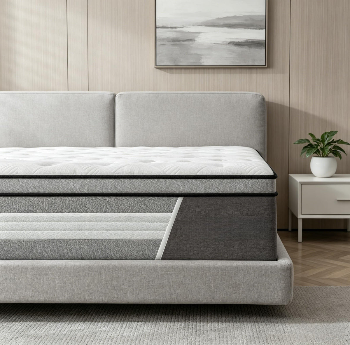 Full Size Mattress, 10 Inch Cooling Hybrid Full Mattress in a Box