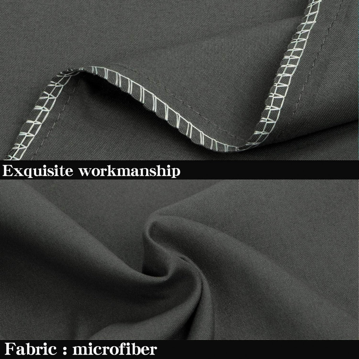 NTBAY Microfiber King Pillowcases, 2 Pack, 20 x 36, Dark Grey