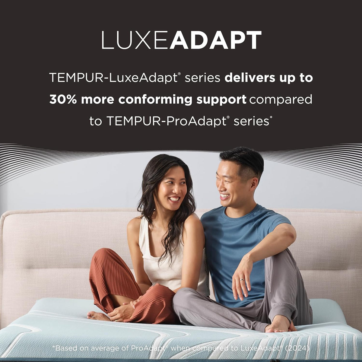 TEMPUR- LuxeAdapt 2.0 Firm 13 inch Memory Foam Mattress, Queen