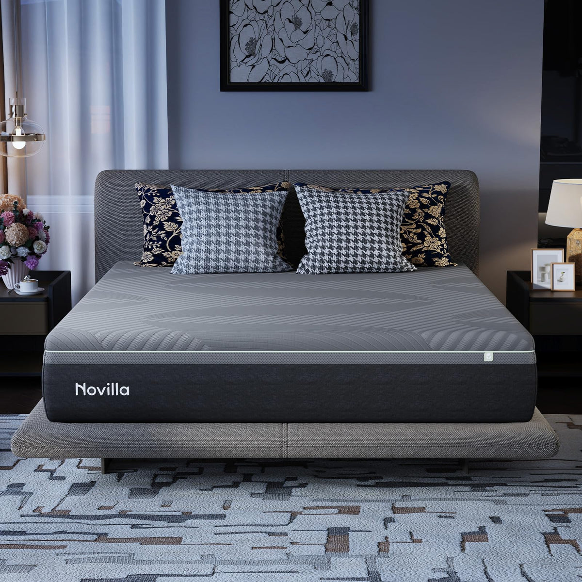 Novilla AiryFlow Full Size Mattress 14 Inch, Gel Memory Foam Mattress Full