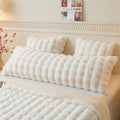 LIFEREVO Fluffy Faux Rabbit Fur Body Pillow Cover 20"x54", Sage Green