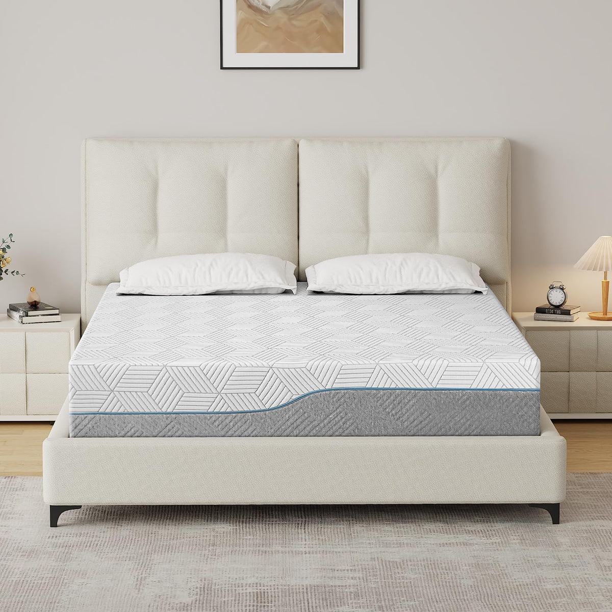Extra Firm Mattress Full Size 8 Inch, Premier High Density Foam Mattresses in Box, Supportive Bed-Mattress for Back Pain, Pressure Relief, Removable Fiberglass Free Cover, CertiPUR-US, 75'' x 54''