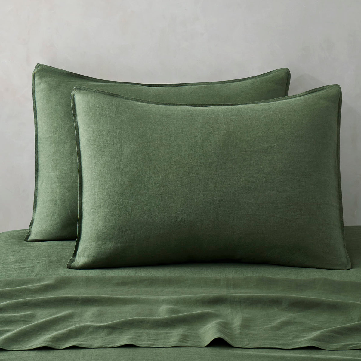 ATLINIA 100% Linen Pillow Shams Standard Size Natural Linen Pillow Case