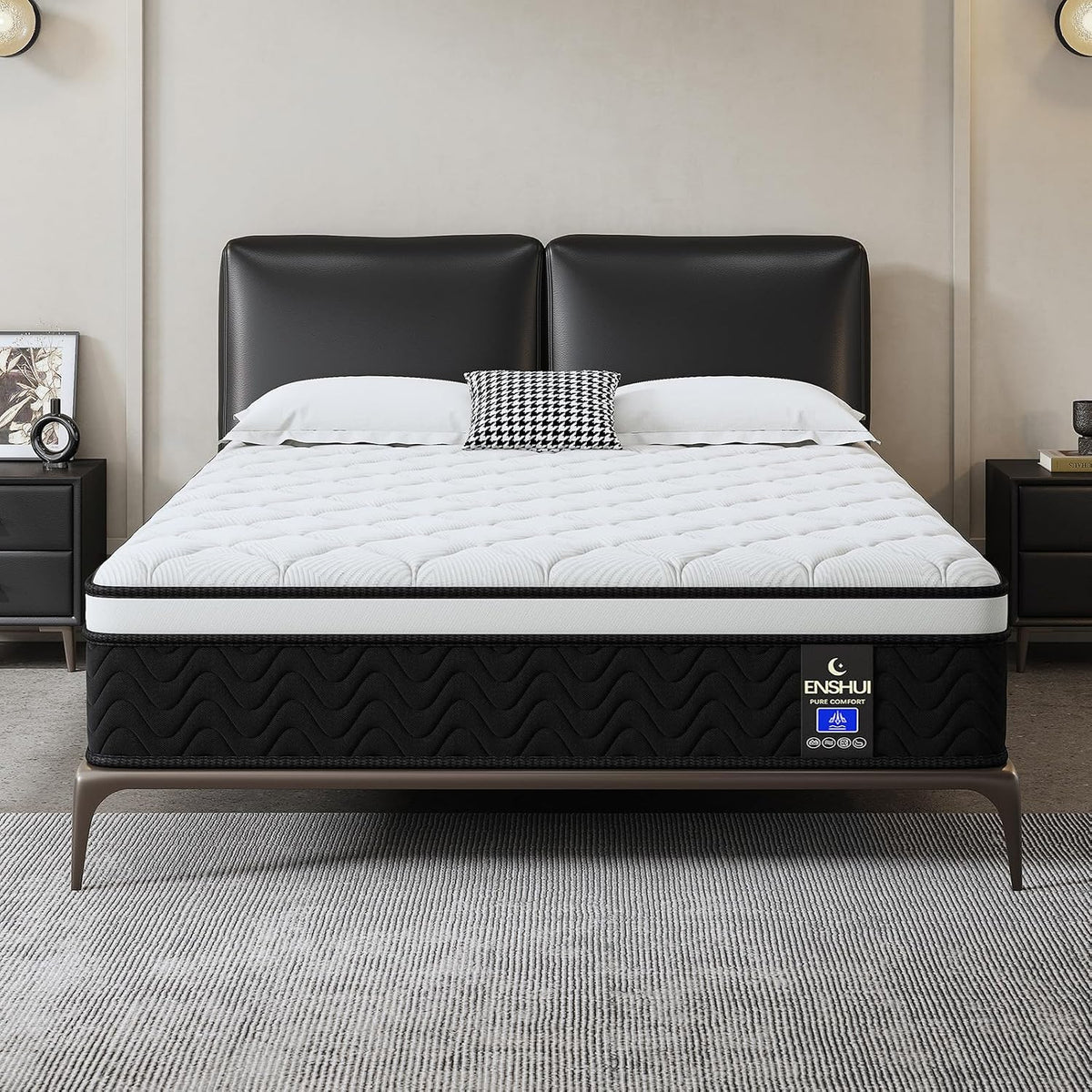 Twin 12-Inch Hybrid Mattress with Gel Memory Foam & Pocket Springs, Medium Firm, Breathable - Back Pain & Pressure Relief, Motion Isolation with Edge Support, CertiPUR-US Certified 100 Night Trial