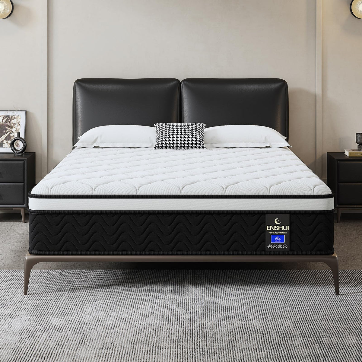 Twin 12-Inch Hybrid Mattress with Gel Memory Foam & Pocket Springs, Medium Firm, Breathable - Back Pain & Pressure Relief, Motion Isolation with Edge Support, CertiPUR-US Certified 100 Night Trial