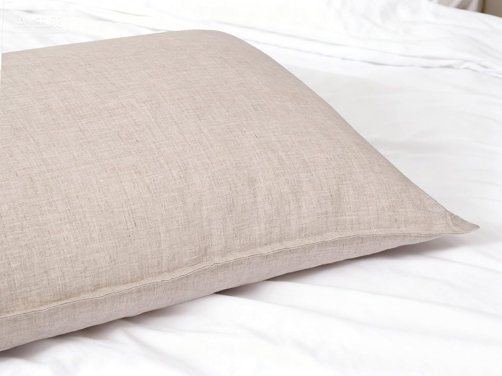 CHUFFED 100% Pure French Linen Body Pillow Cover 1 Pack,20x54 Inches, Ultra Soft & Breathable,Stone Washed Cooling Flax Linen Pillow Case with Hidden Zipper Closure for Adults