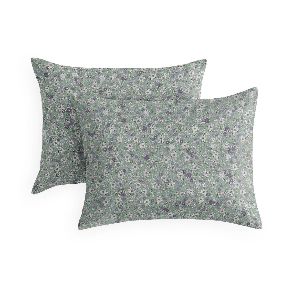 Wake In Cloud - Floral Pillow Cases, Cute Vintage Flower Shabby Chic Coquette Cottagecore Aesthetic, Set of 2 Soft Pillowcases Pillow Shams Covers, Cream Orange, Standard Size 20x26 Inches