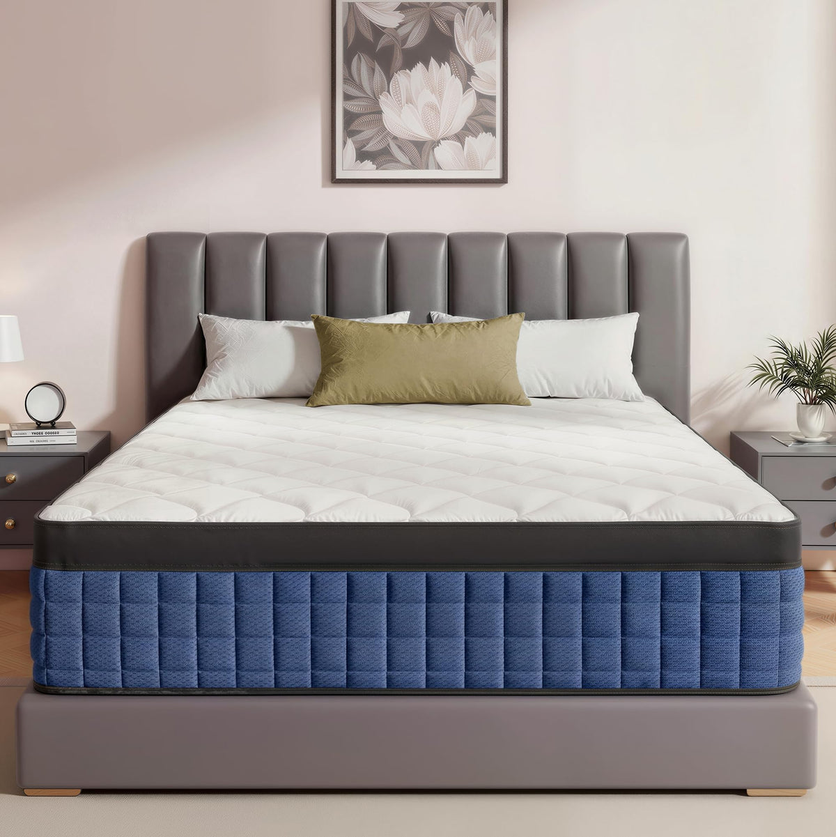 Queen Mattress,14 Inch Queen Size Mattress in a Box,Hybrid Memory Foam