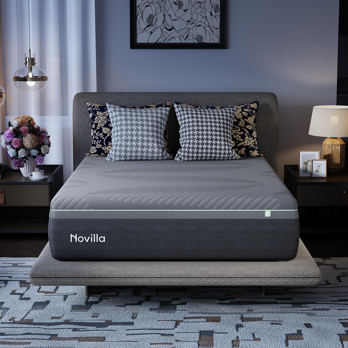 Novilla AiryFlow Full Size Mattress 14 Inch, Gel Memory Foam Mattress Full