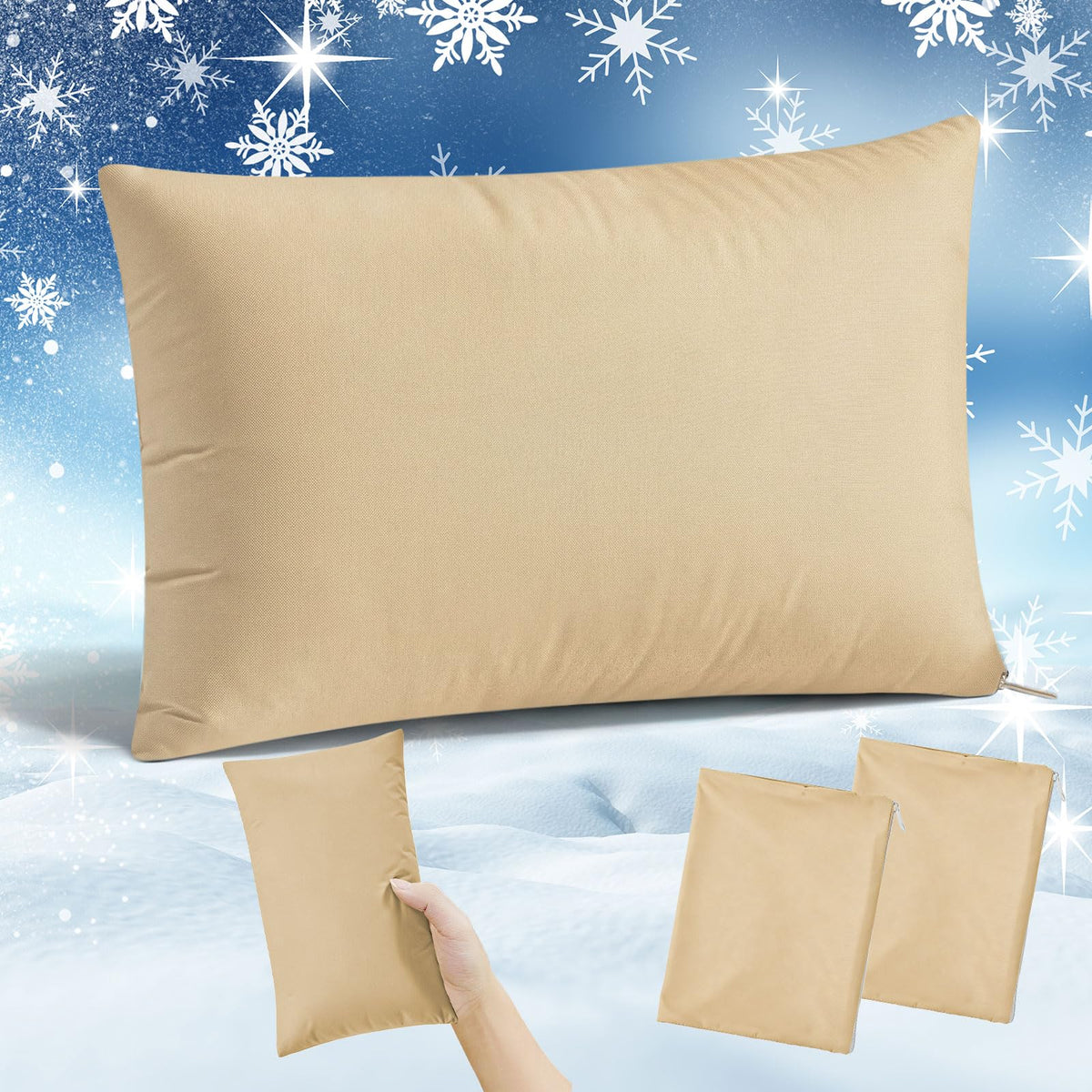 Hahafelt 2 Pack 7"x11" Cooling Small Pillowcase (Only Pillow Case)