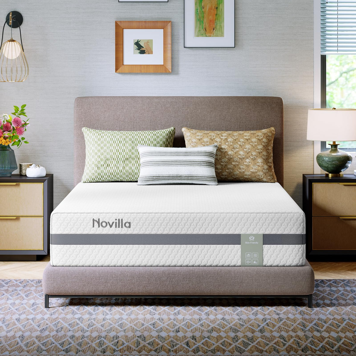 Novilla 14 inch King Size Mattress, Cooling Memory Foam Mattress King