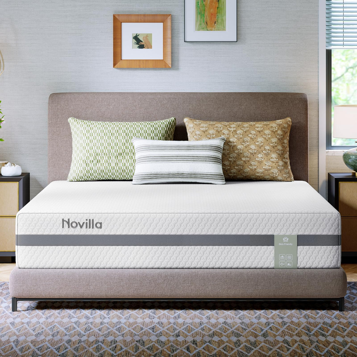 Novilla 14 inch King Size Mattress, Cooling Memory Foam Mattress King