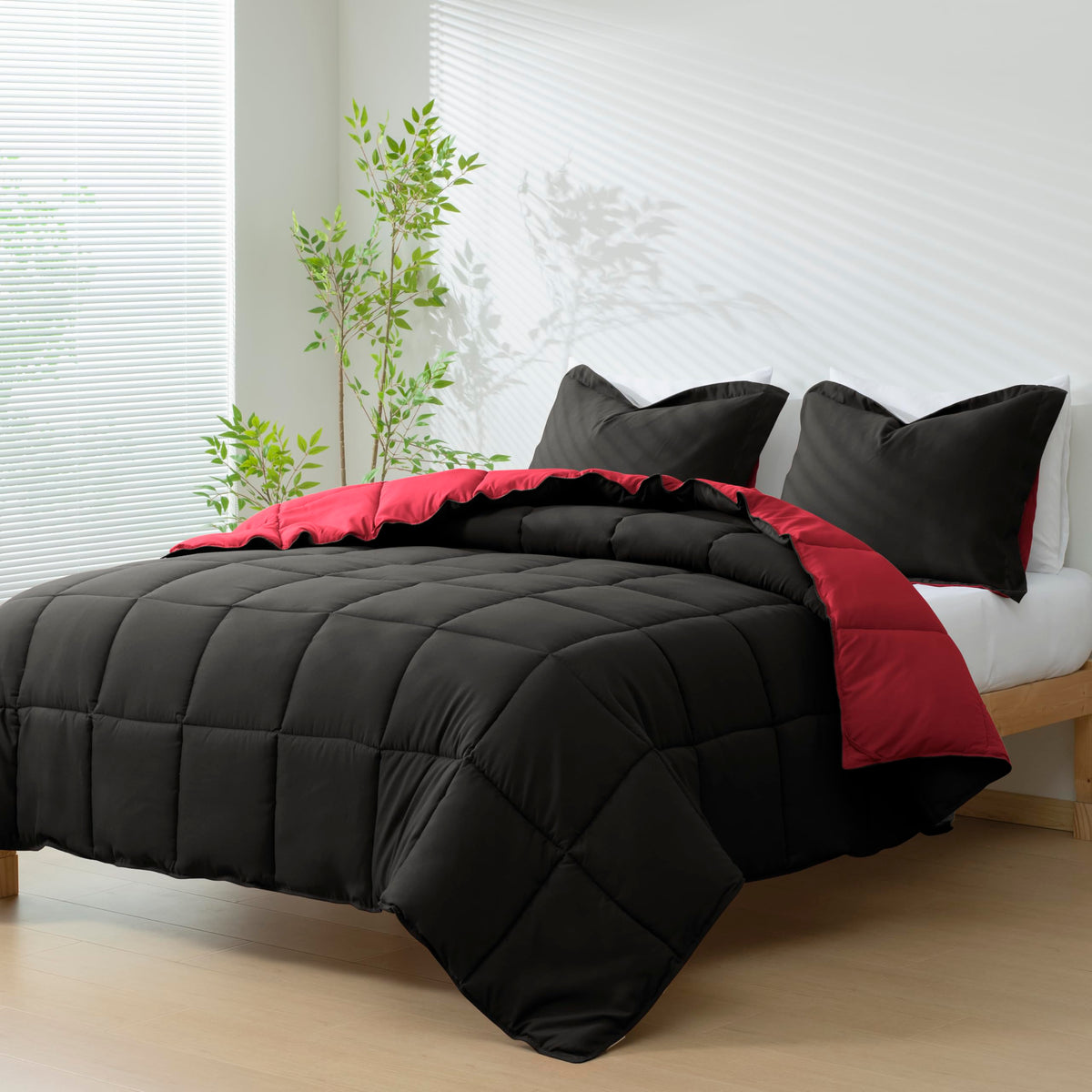 HIG 3pc Green Queen Size Bedding Comforter Set Duvet Insert Blanket