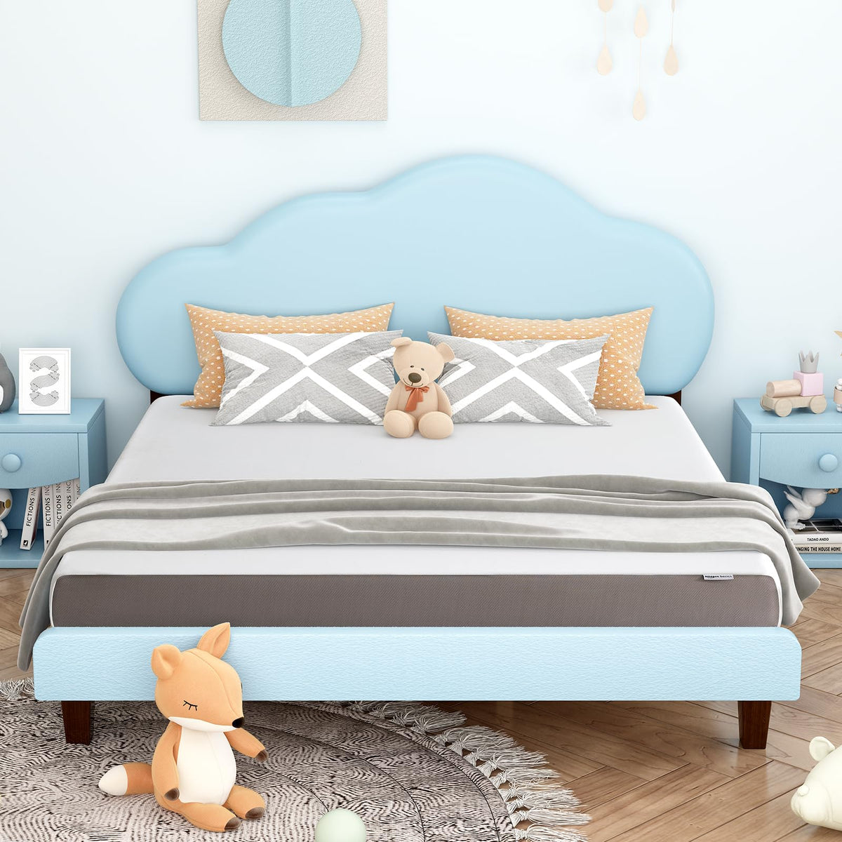 Amazon Basics Gel Memory Foam Mattress, Soft Plush Feel, Breathable Premium Knitted Fabrics, Removable Cover, Easy Set Up, 6 Inch, Full, White/Grey