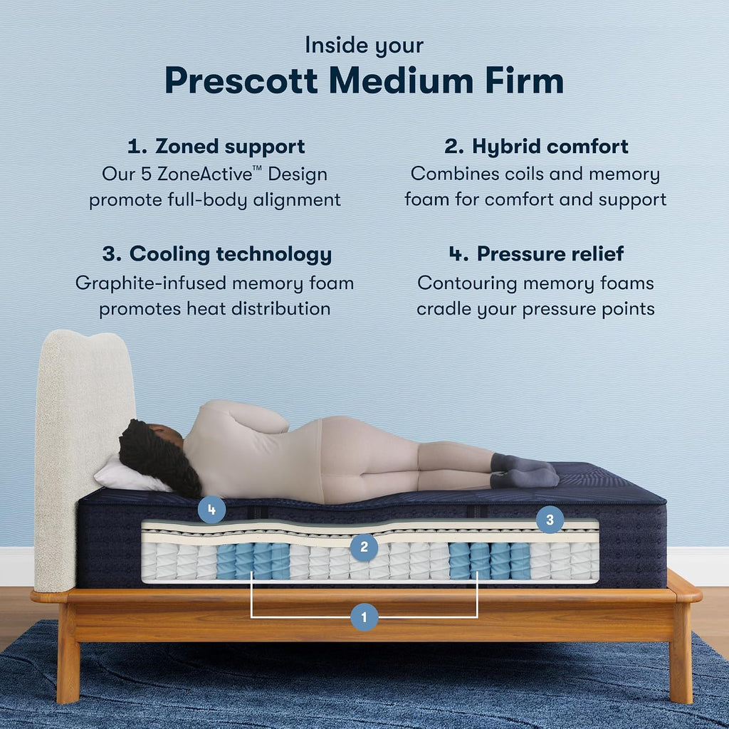 Serta Perfect Sleeper X Prescott 14" Medium Firm King Hybrid Mattress