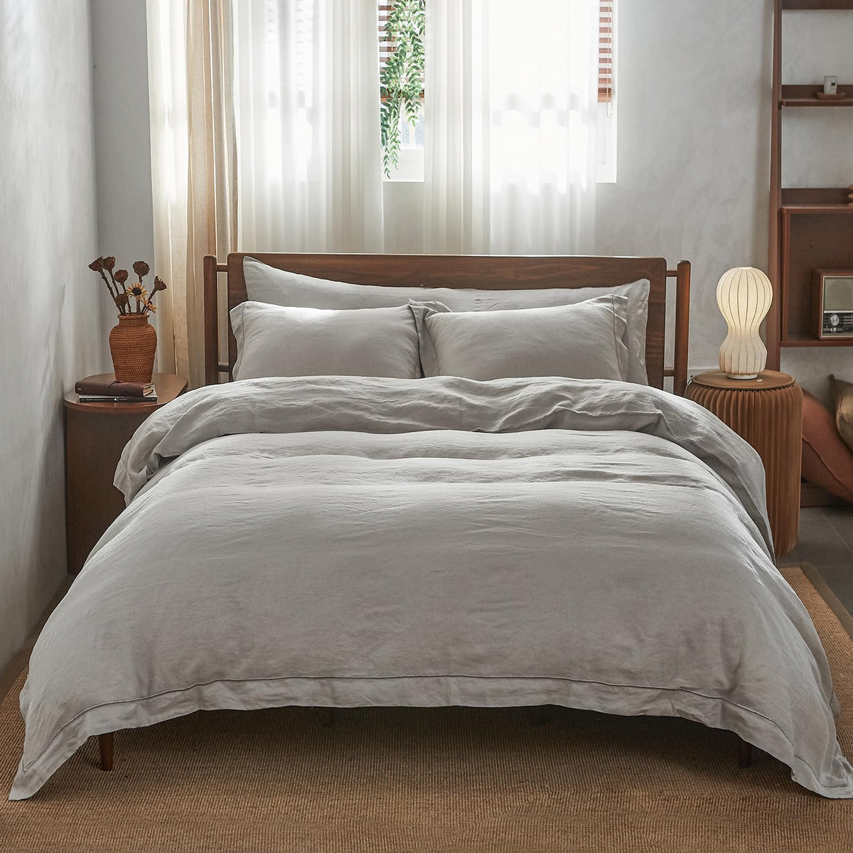 Simple&Opulence Body Pillow Cover 20" x 54",100% Pure Linen, Ultra Soft and Breathable, Body Pillowcase with Envelope Closure for Adults(Linen)