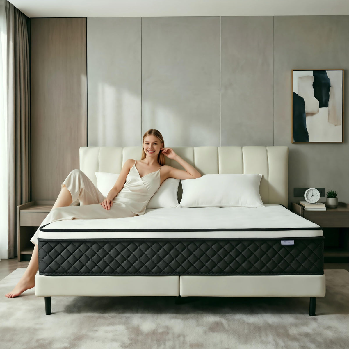 Queen Mattress, 12 Inch Queen Size Mattress in a Box, Pocketed Coils