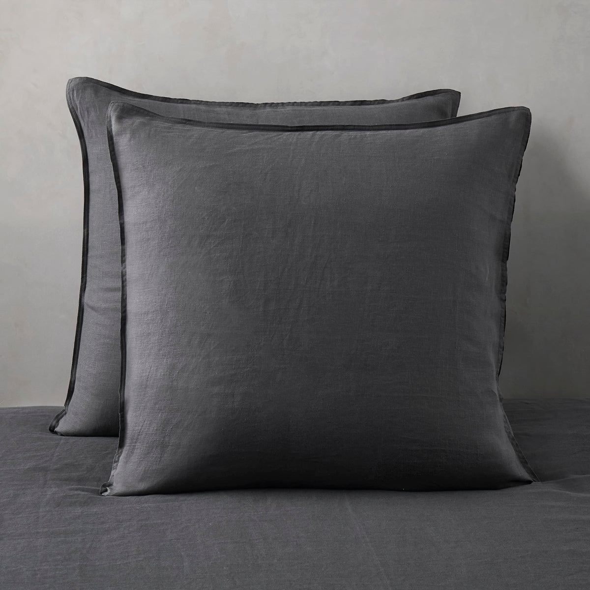 ATLINIA 100% Linen Pillow Shams Standard Size Natural Linen Pillow Case
