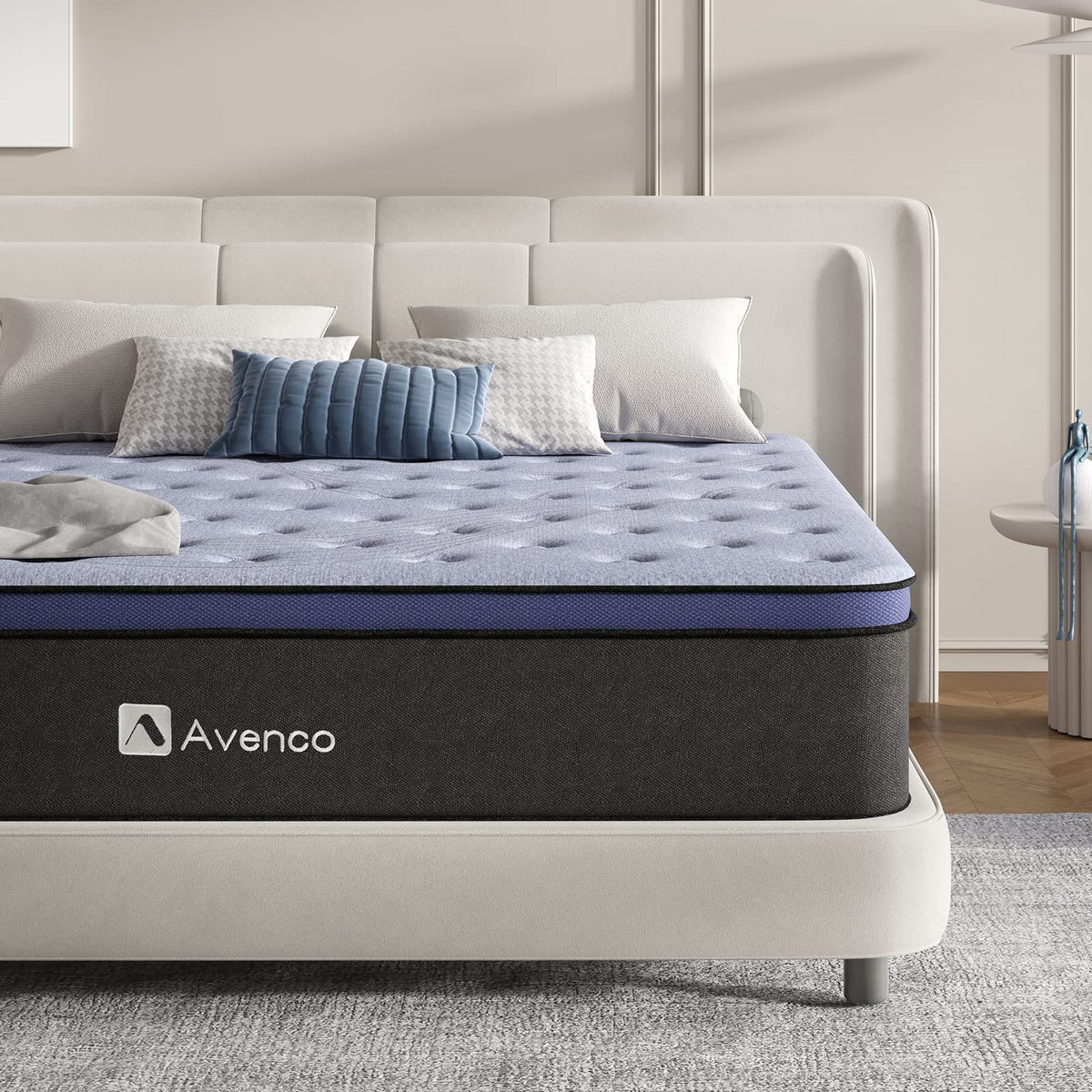 Avenco SyncDeep King Size Mattress 12 Inch, Firm Hybrid Cooling, Deep Sleep