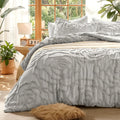 7 Pieces Comforter Set Queen Khaki Tufted Rose Soft Fluffy Boho Tufted Comforter Set All Season Bed in a Bag Set Shabby Chic Farmhouse Rustic Style Bedding