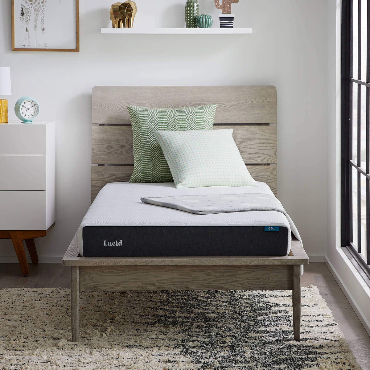 Lucid® 5" Firm Gel Memory Foam Mattress – Bamboo Charcoal & Cooling Gel – Fiberglass Free – Bed in a Box – CertiPUR-US® Certified – Full Size