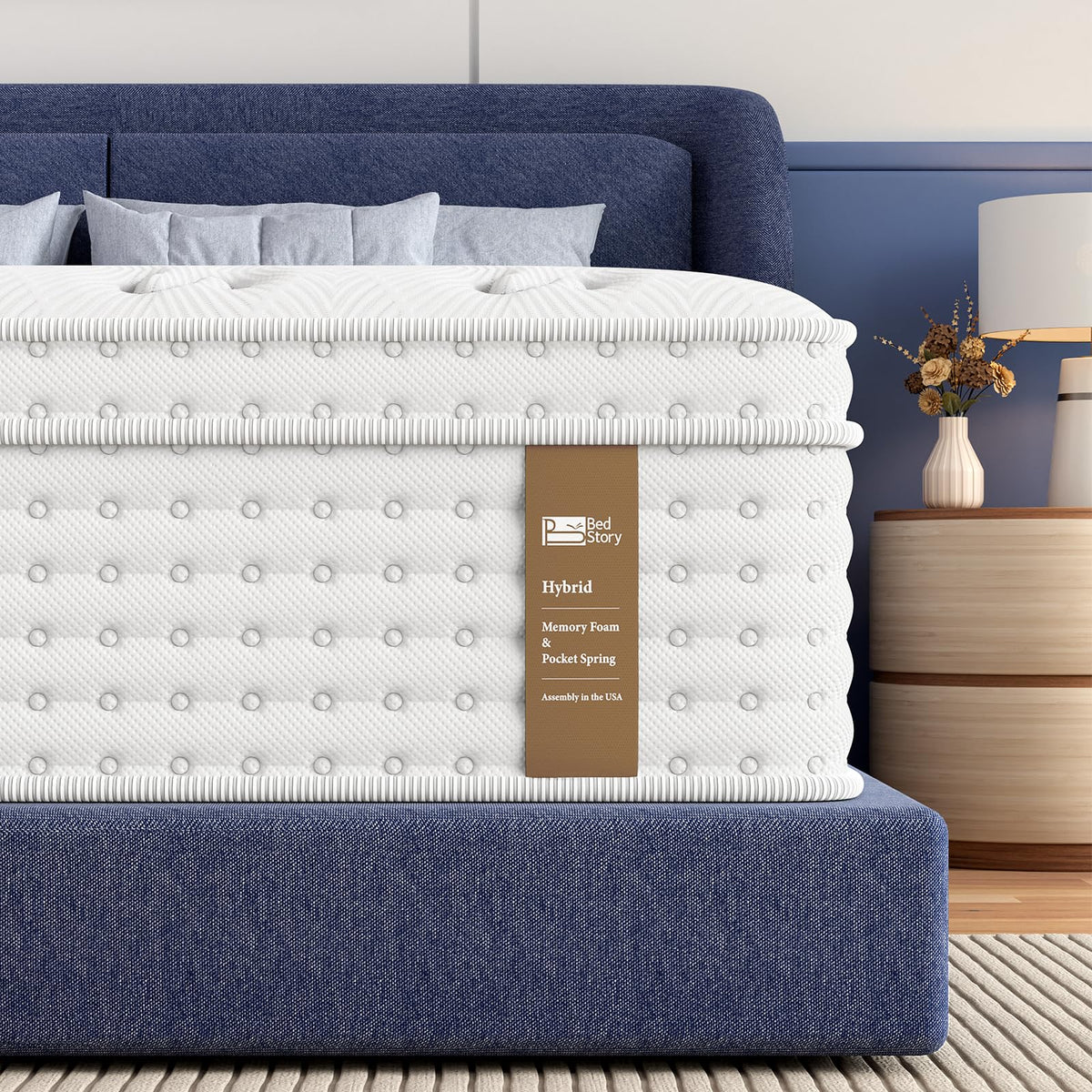 BedStory 12 Inch Firm Queen Hybrid Mattress in a Box, 365-Night Trial