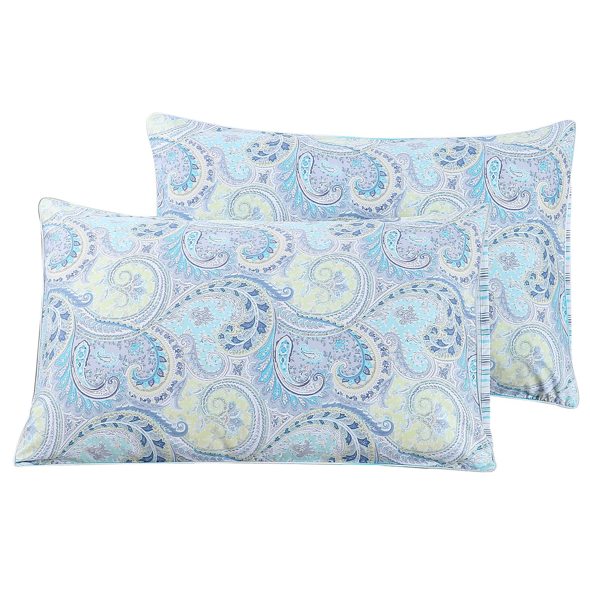 WINLIFE Standard Pillowcases Set of 2 100% Egyptian Cotton, Bright White